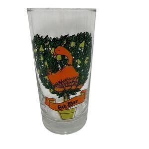 Vintage 6th Day Tumbler 12 Twelve Days of Christmas Glass by Anchor Hocking